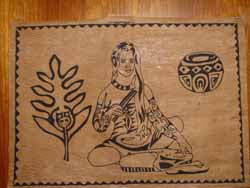 A tapa cloth painted